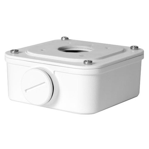 Boite de connexions - Pour caméras bullet - Convient pour une utilisation en extérieur - Installation dans un plafond ou un mur - Couleur blanche - Passage de cable